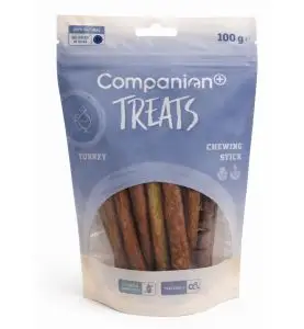 Companion+ Treats Vital Tyggestænger Kalkun & Glucosamin 100g