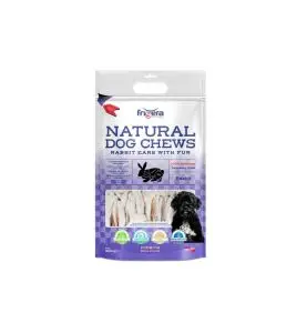 Natural Dog Chews Kaninører m. Pels 500g