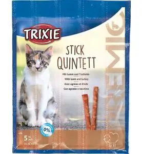 Trixie Kat Premio Quadro-Sticks Lam/Kalkun 5 stk.