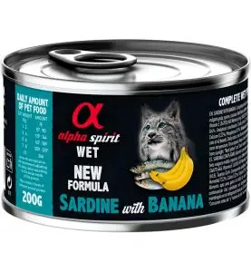 Alpha Spirit Kat Sardin & Banan 200g