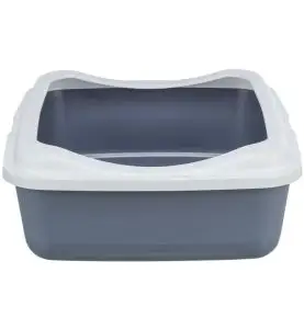 Trixie Kattetoilet m. Kant Lilla/Hvid