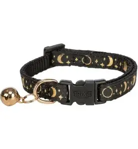 Trixie Kattehalsbånd Sort m. Mønster m. Klokke
